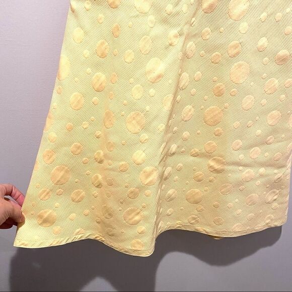 Kay Unger New York Yellow circle texture sleeveles - Picture 4 of 9